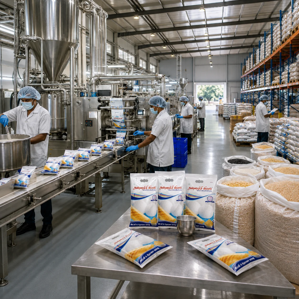 Hygienic idly batter manufacturing unit in Madurai